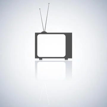 The TV icon, vector illustration. Stock Illustration