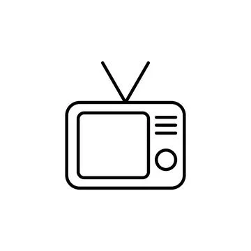Tv icon vector. television icon vector Illustrazione stock