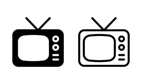 Tv icon vector. television icon Stockillustratie