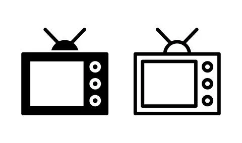 Tv icon vector. television icon Stockillustratie