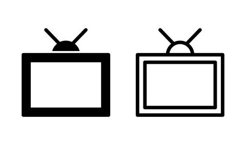 Tv icon vector. television icon Stock Illustration