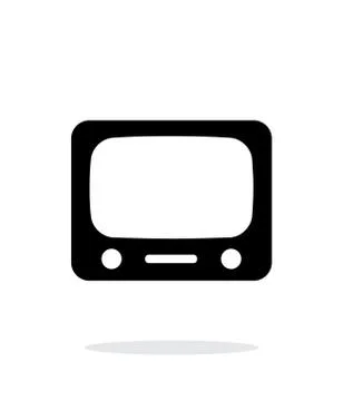 TV icon on white background. Stock Illustration
