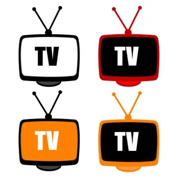 Tv icons Stock-Illustration