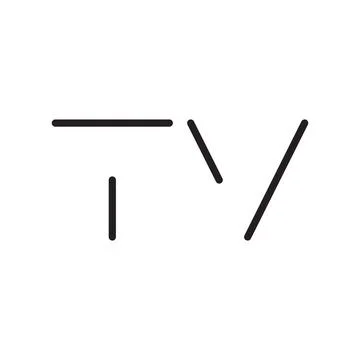 Tv initial letter vector logo icon Ilustração Stock