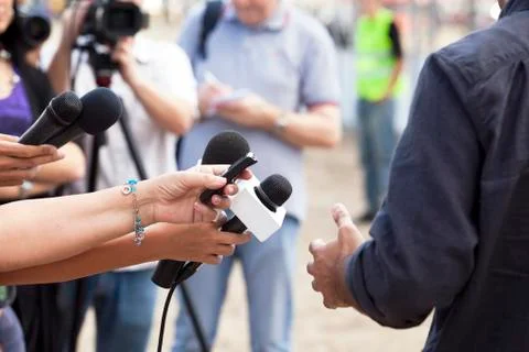 Tv interview Stock Photos