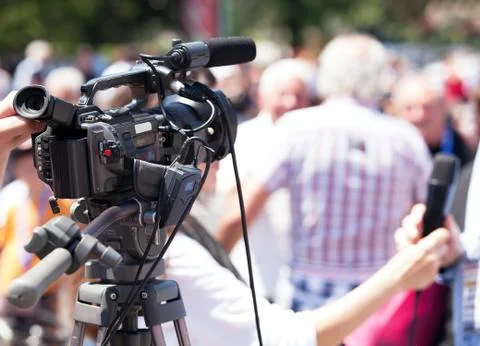 Tv interview Stock Photos