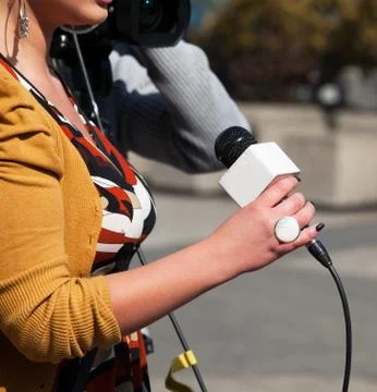 Tv interview Stock Photos