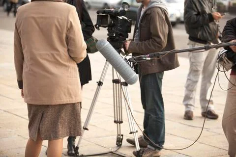 Tv interview Stock Photos