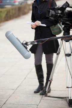 Tv interview Stock Photos