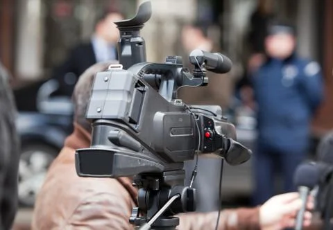 Tv interview Stock Photos