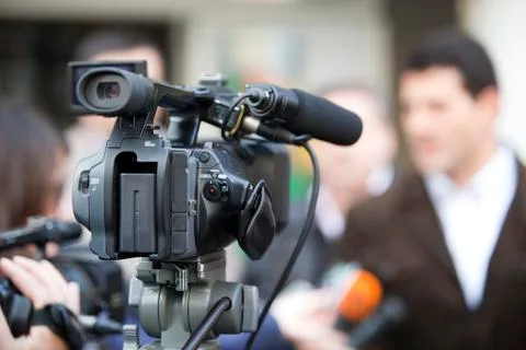 Tv interview Stock Photos