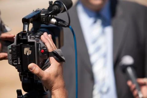 Tv interview Stock Photos