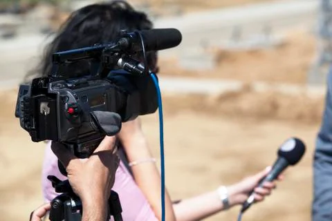 Tv interview Stock Photos