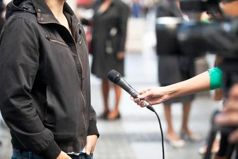 Tv interview Stock Photos