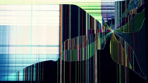 TV LCD or Electronic Device Glass screen breaking into pieces. 動画素材 326178562