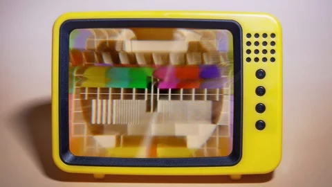 TV lens Analog test pattern fuzzy Stock Footage 107105347