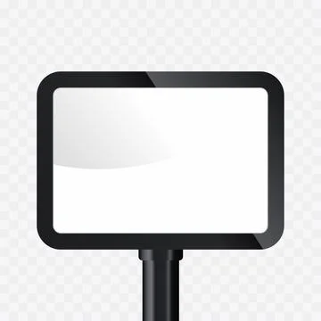 A  TV lightbox with empty space in transparent hanging technology LED scree.. Stock Illustration