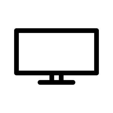 TV line icon. Vector graphics Stock Illustration