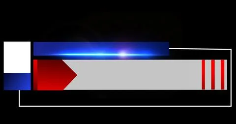 Tv live news program inter cut lower third infographic animation. Newsroom .. 스톡 일러스트