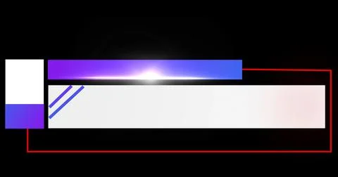 Tv live news program inter cut lower third infographic animation. Newsroom .. Stockillustratie