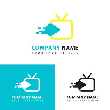 Tv logo design template Stock Illustration