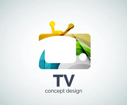 TV logo template Stock Illustration