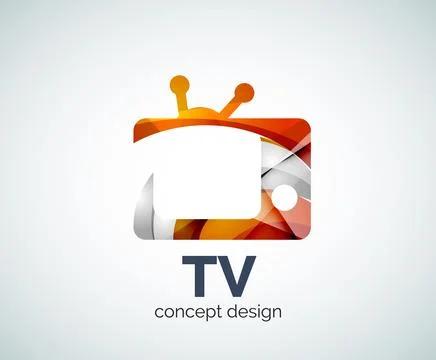 TV logo template Stock Illustration