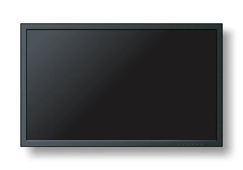 TV, modern blank screen lcd, led, isolate on background Stock Illustration