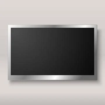 TV, modern blank screen lcd, led with shadow on white background for your des Stock Illustration