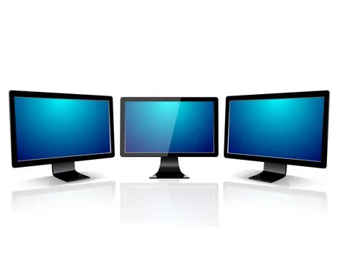 Tv monitors isolated Stock Illustration