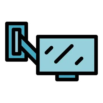Tv mount icon vector flat Stock Illustration