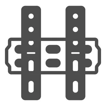 Tv mount solid icon, monitors and TV concept, tv holder and tv accessories Illustrazione stock