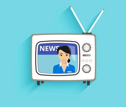 TV news Illustrazione stock