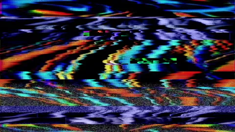 TV Noise Abstract Retro Video Loop Stockbeeldmateriaal 252105106