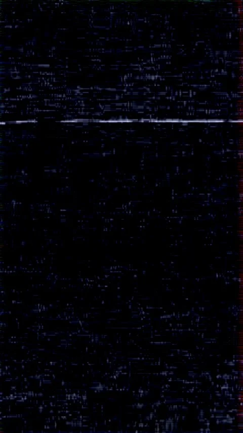 TV noise and static effects, including glitch lines from analog TV Video stock 310606326