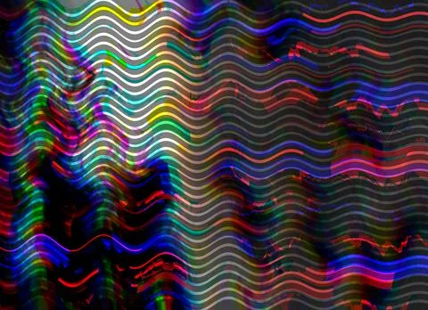 TV Noise Glitch background Computer screen error Digital pixel noise abstract Stock Illustration