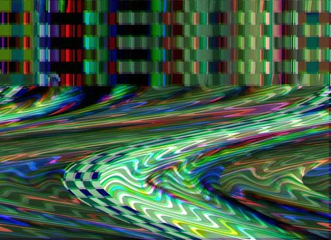 TV Noise Glitch background Computer screen error Digital pixel noise abstract Stock Illustration