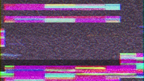 TV Noise Retro Video Loop Vidéo 124534371