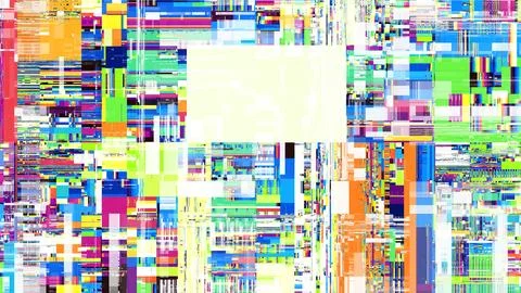 TV noise static effect, abstract glitch background. Fractal digital art patte Illustrazione stock