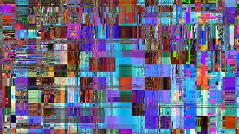 TV noise static effect, abstract glitch background. Fractal digital art patte Stock Illustration
