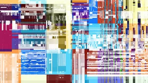 TV noise static effect, abstract glitch background. Fractal digital art patte Stock Illustration