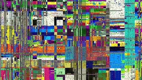 TV noise static effect, abstract glitch background. Fractal digital art patte Stock Illustration