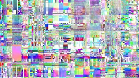 TV noise static effect, abstract glitch background. Fractal digital art patte Illustrazione stock