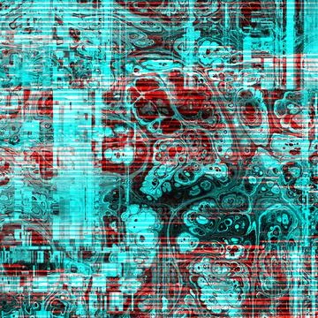 TV noise static effect, abstract glitch background. Fractal digital art patte イラスト素材
