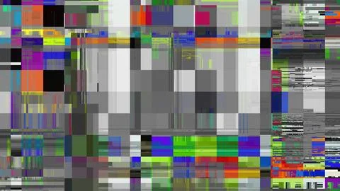 TV noise static effect, abstract glitch background. Fractal digital art patte Foto stock