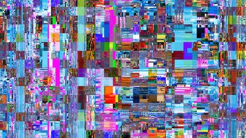 TV noise static effect, abstract glitch background. Fractal digital art patte Stock Photos