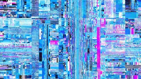 TV noise static effect, abstract glitch background. Fractal digital art patte Stock Photos