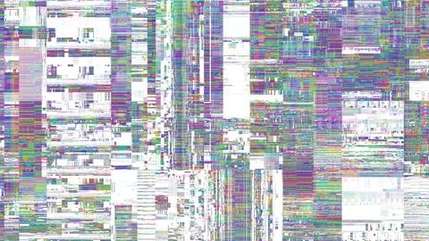TV noise static effect, abstract glitch background. Fractal digital art patte Foto stock