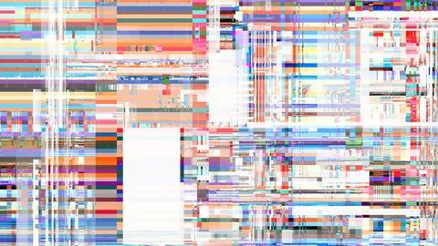 TV noise static effect, abstract glitch background. Fractal digital art patte Stock Photos