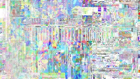 TV noise static effect, abstract glitch background. Fractal digital art patte 写真素材